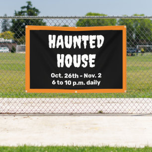 Personalised Haunted House Banner