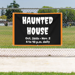 Personalised Haunted House Banner