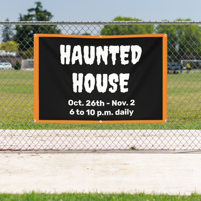 Personalised Haunted House Banner (Insitu)