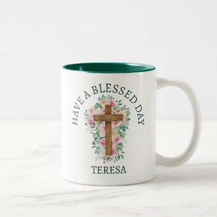 Personalised! "Have a blessed day" mug