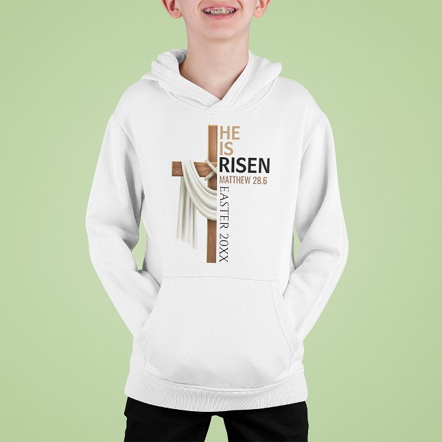 Personalised He Is Risen Vintage Easter Cross (Creator Uploaded)