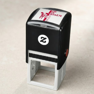 Personalised He Is Risen Vintage Easter Cross Self-inking Stamp