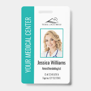 Personalised Healthcare Employee Teal ID Badge