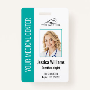 Personalised Healthcare Employee Teal ID ID Badge