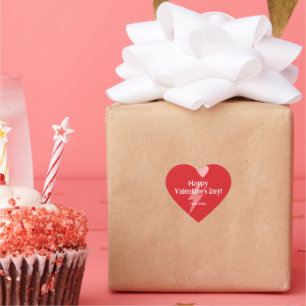 Personalised heart and thunder lightning bolt heart sticker