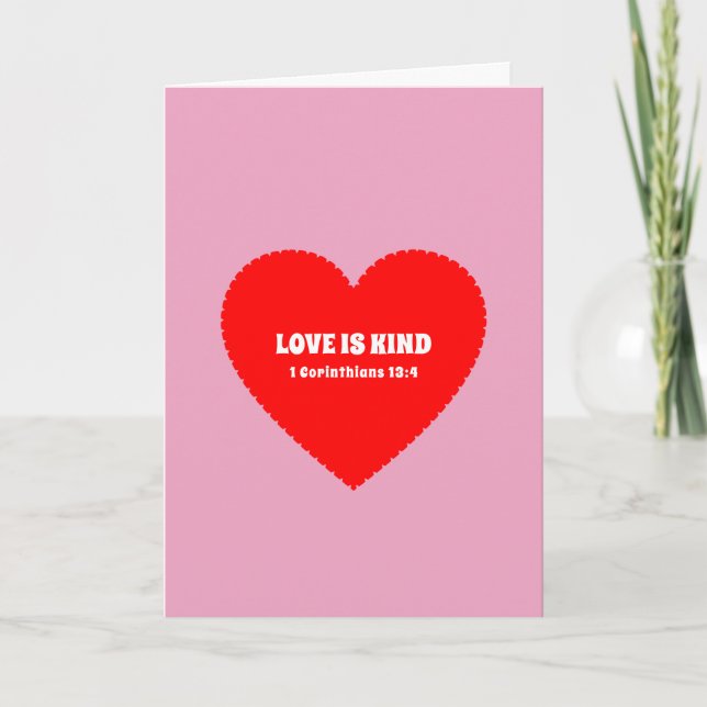 Personalised Heart Christian Valentine's Day Card (Front)