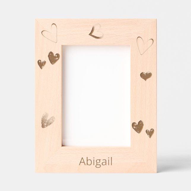 Personalised Heart  Etched Frames (Front)