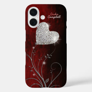personalised heart girly love iPhone 16 case