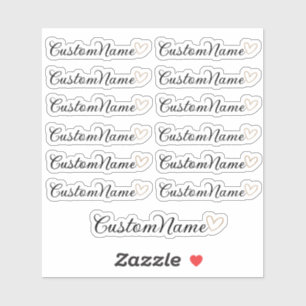 Personalised Heart Guest List – 12 Custom Name