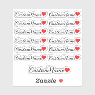 Personalised Heart Guest List – 12 Custom Name