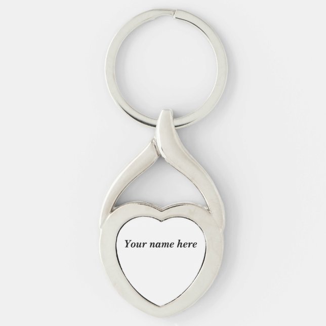 Personalised Heart Keychain – Custom Name Gift for (Front)
