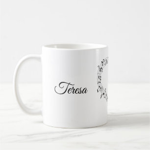 Personalised Heart of Music mug