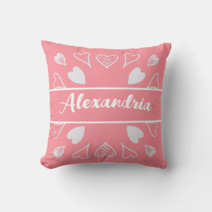 Personalised Heart Pattern Cushion