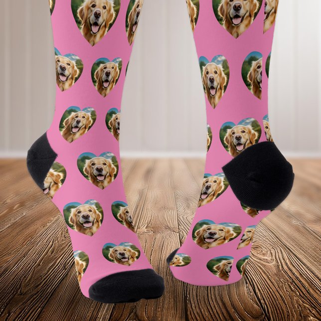 Personalised Heart Pet Photo Socks (Creator Uploaded)