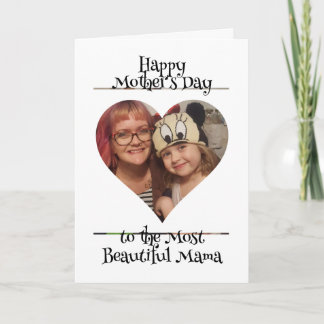 Personalised Heart Photo and Message for Mum Card