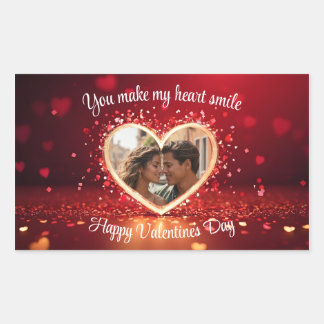 Personalised Heart Photo Frame Rectangular Sticker