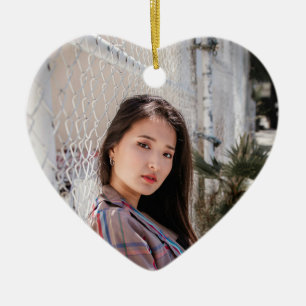 Personalised Heart Photo Ornament Birthday Message