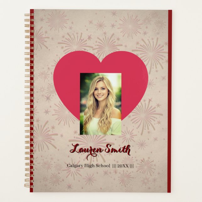 Personalised Heart Photo Planner  (Front)
