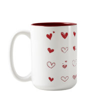 Personalised Heart Printed Coffee Mug