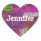 Personalised Heart Shaped Purple Quilt  Sticker