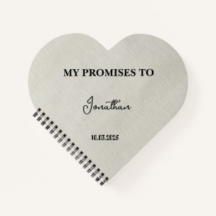 Personalised Heart-Shaped Vow Book My Promises to