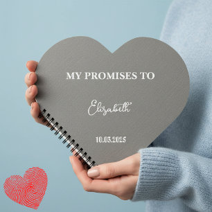 Personalised Heart-Shaped Vow Book  My Promises to