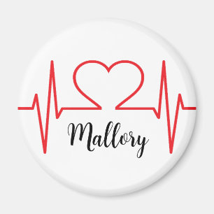 Personalised Heart Simple Medical Magnet