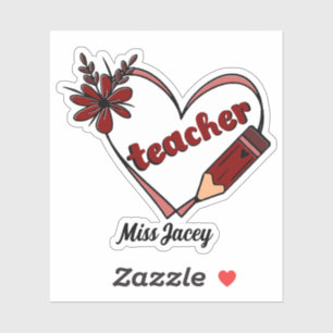 Personalised Heart Teacher Valentine's Day
