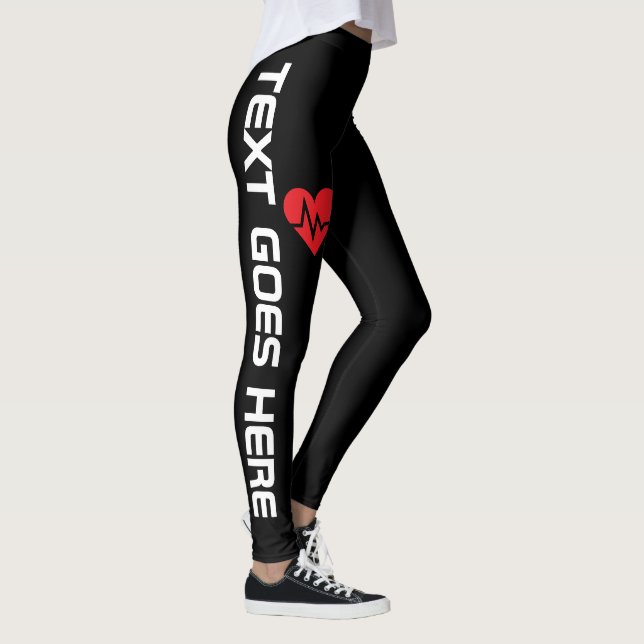 Personalised Heartbeat Leggings (Right)