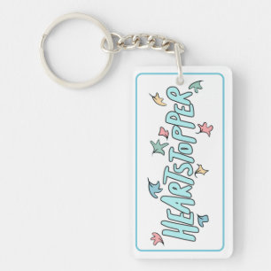 Personalised Heartstopper White Key Ring