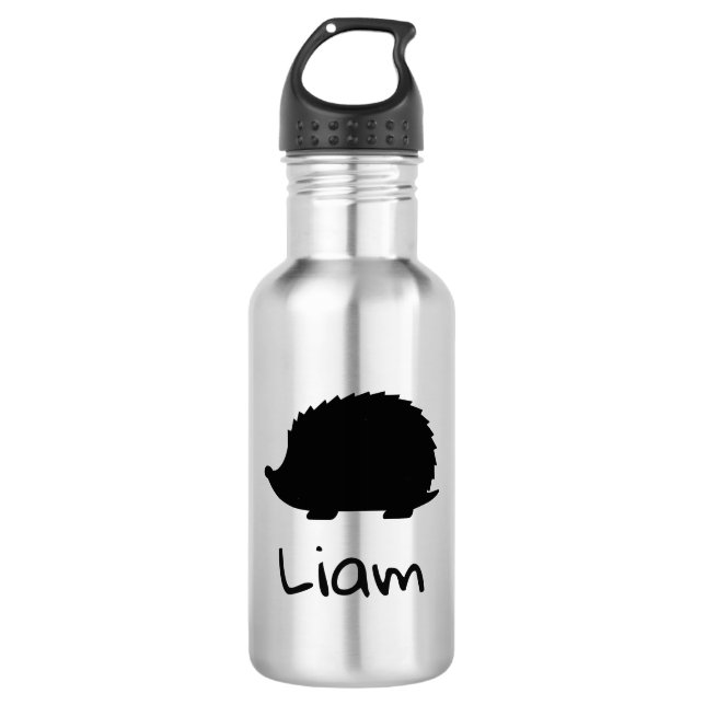 Personalised Hedgehog 532 Ml Water Bottle (Front)