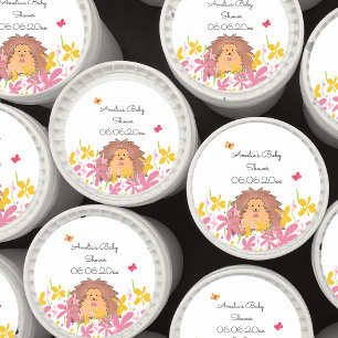 Personalised Hedgehog Favour Classic Round Sticker
