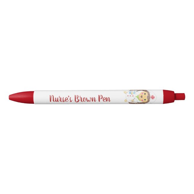 Personalised hedgehog school nurse pen (Front)