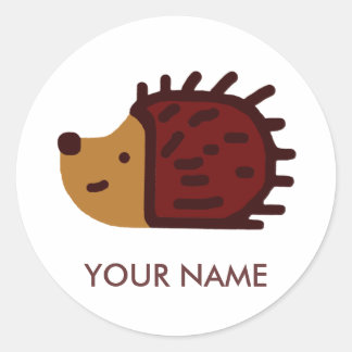 Personalised Hedgehog Sticker