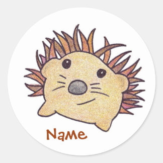 Personalised Hedgehog Sticker