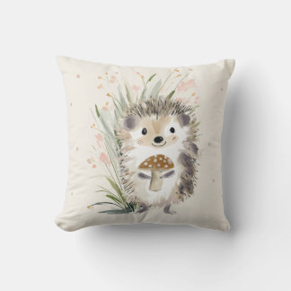 Personalised Hedgehog Throw Pillow