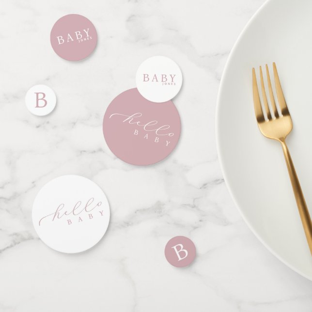 Personalised Hello Baby Minimalist Baby Shower Confetti (Group)