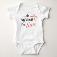 Personalised Hello Big World! I'm BABY NAME