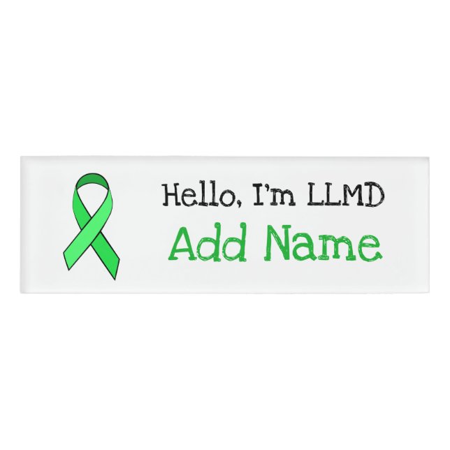 Personalised Hello, Im LLMD Name Tag (Front)