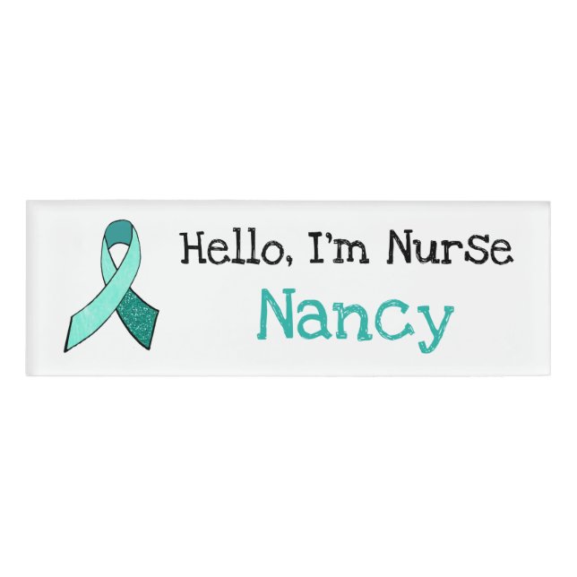 Personalised Hello, Im Nurse Name Tag (Front)