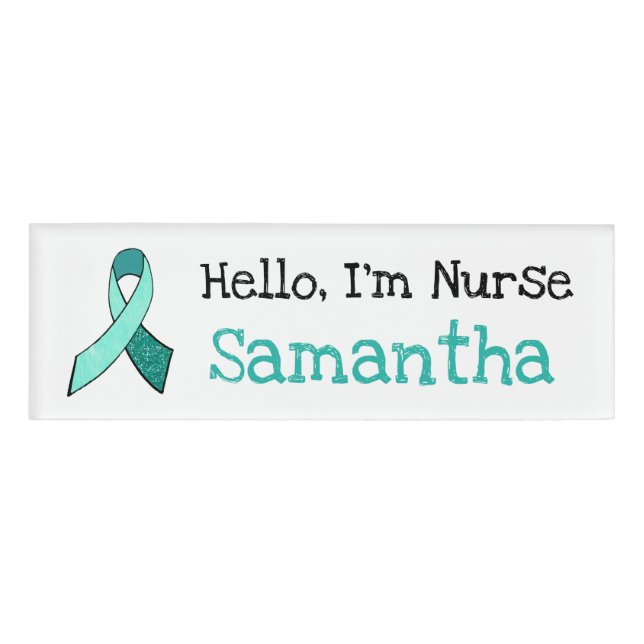 Personalised Hello, Im Nurse Name Tag (Front)