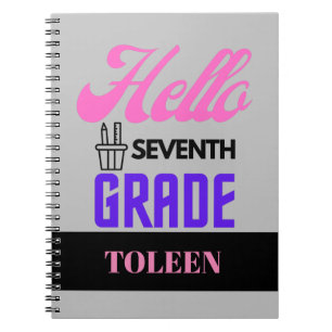 Personalised Hello Seventh Grade Notebook
