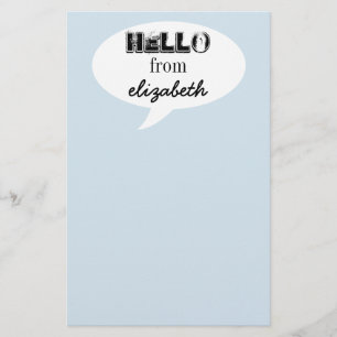 Personalised Hello Stationery