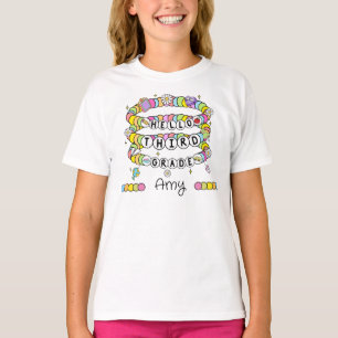 Personalised Hello Third Grade T-Shirt