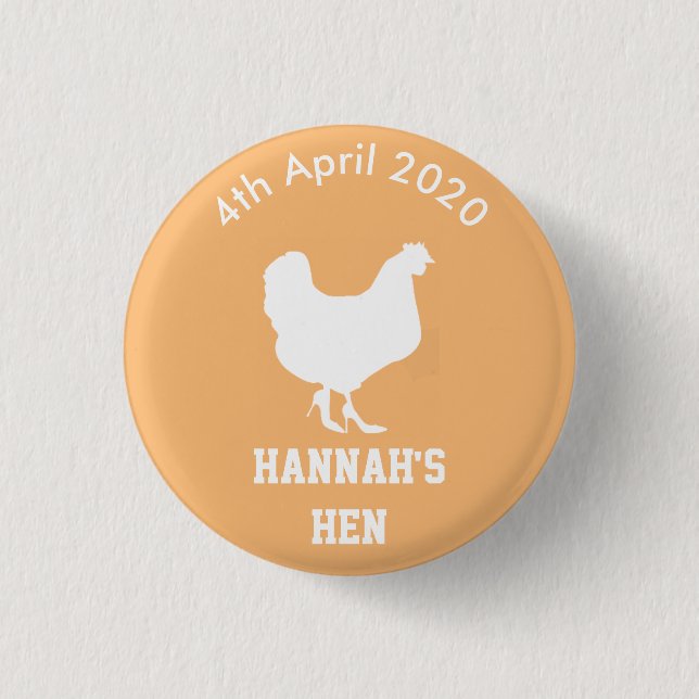 Personalised Hen Night Badge (Front)