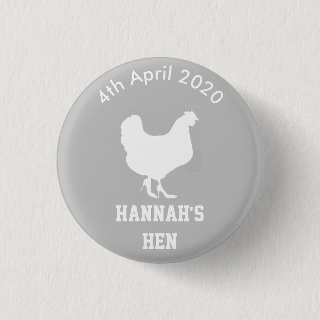 Personalised Hen Night Badge (Front)