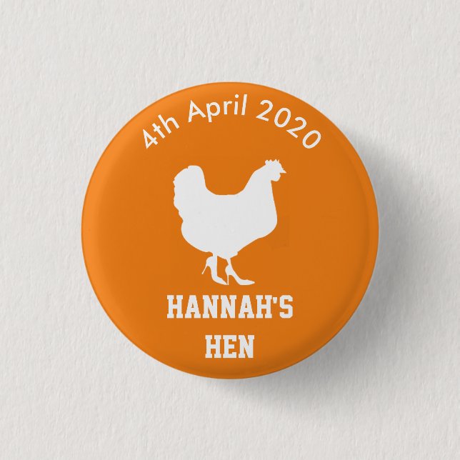 Personalised Hen Night Badge (Front)