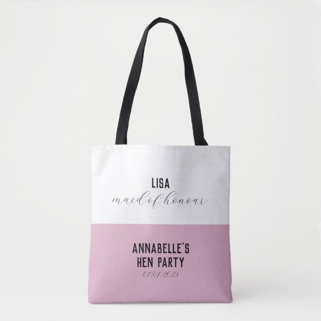 Personalised hen party tote bag (Front)