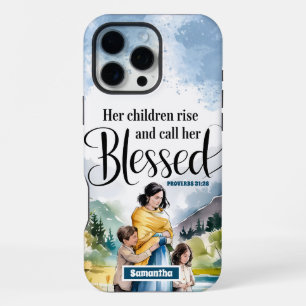 Personalised Her Children Rise Christian Women iPhone 16 Pro Max Case