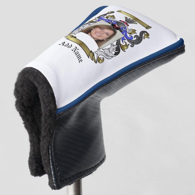 Personalised Heraldic Golf Putter Cover (3/4 Front)